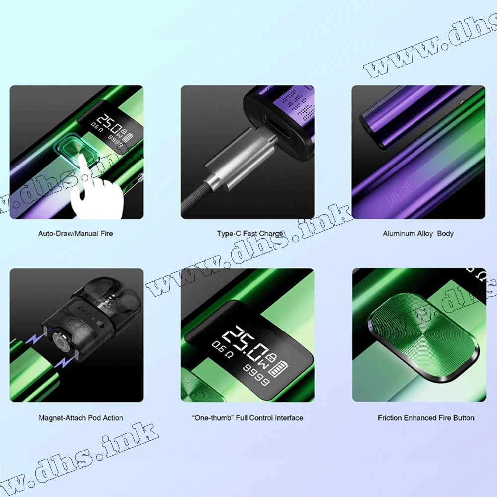 Багаторазова електронна сигарета - Lost Vape Ursa Nano Pro Pod Kit  900 мАч (Neon Mint)